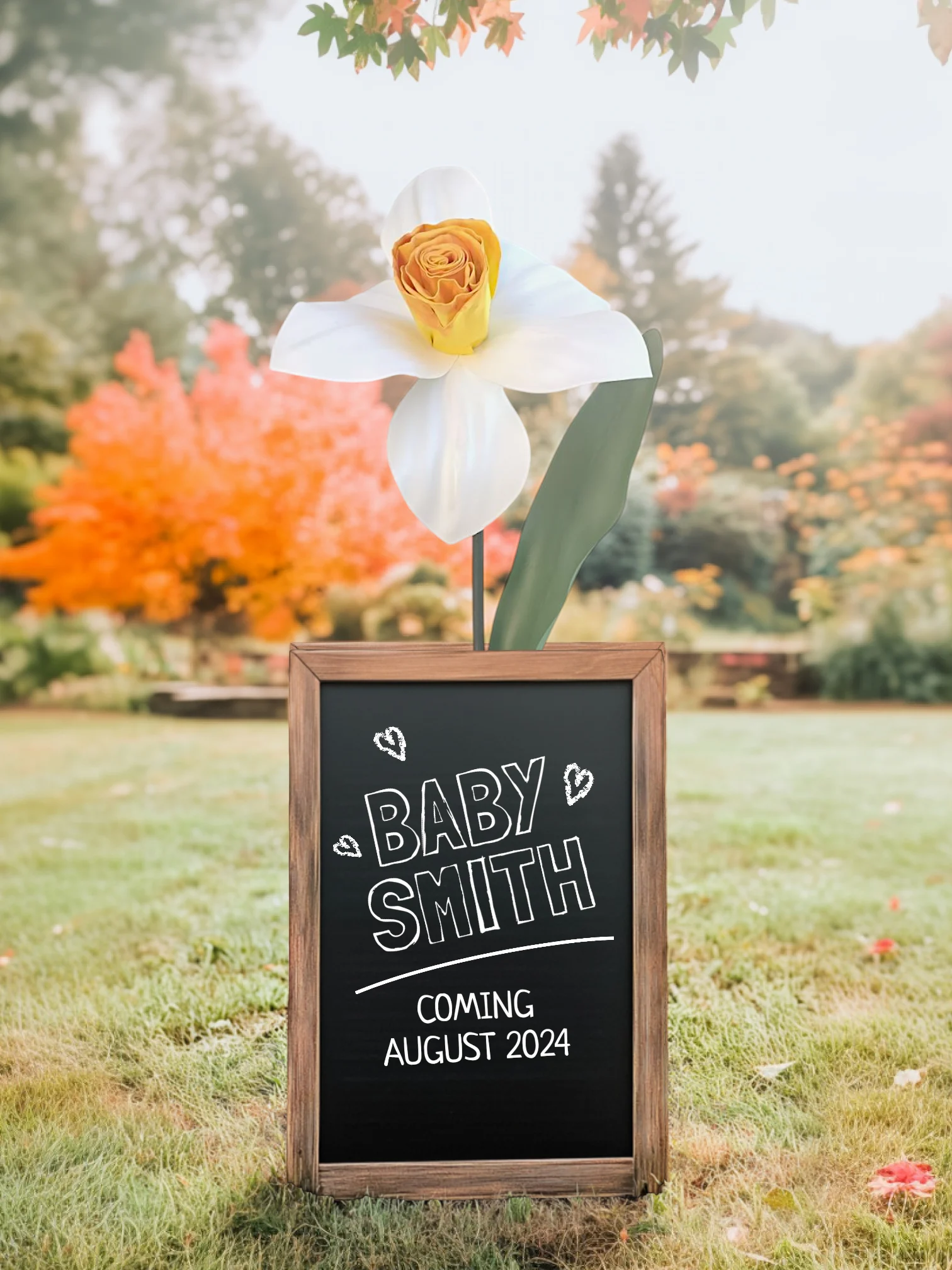 Narciso gigante Fiore gigante per baby shower