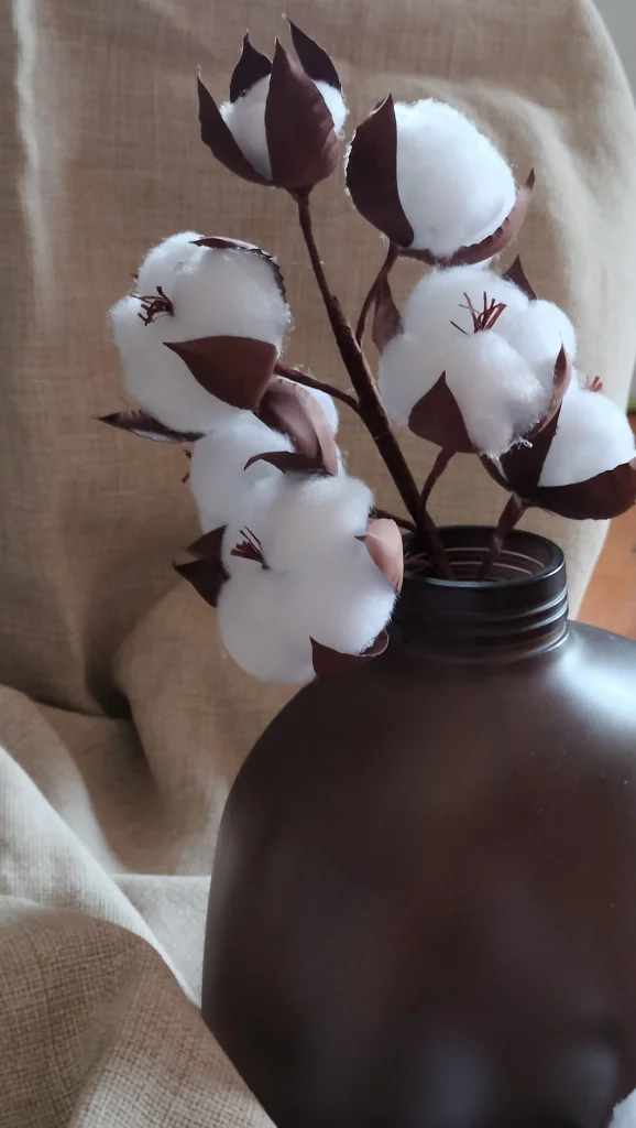 ramo fiore di cotone in carta