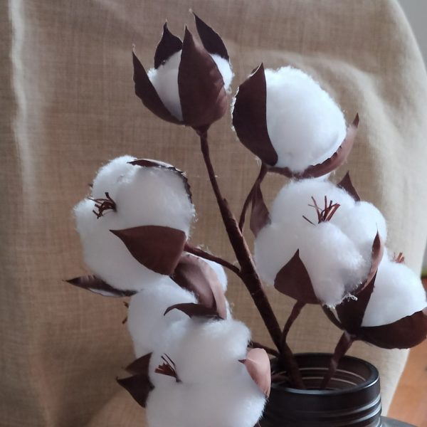 ramo fiore di cotone in carta